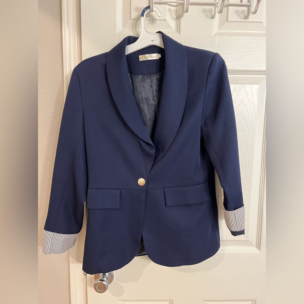 Genhoo small navy women’s blazer